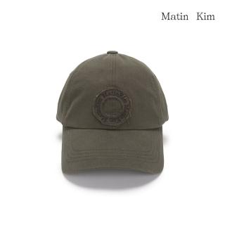 【MATIN KIM】官方旗艦 刺繡布標LOGO棒球帽(棕色)