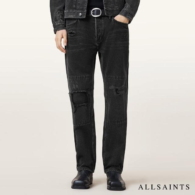 【ALLSAINTS】REID REPAIR 中腰破壞直筒牛仔褲-M002EC(直筒版型)