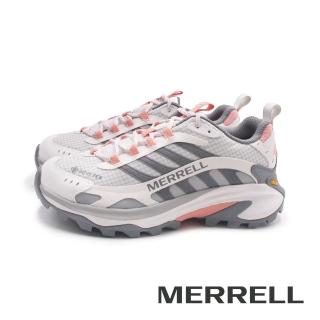 【MERRELL】女 MOAB SPEED 2 GORE-TEX 抗撕裂防水登山止滑健行鞋 女鞋(灰粉色)