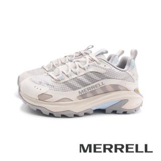 【MERRELL】女 MOAB SPEED 2 GORE-TEX 抗撕裂防水登山止滑健行鞋 女鞋(灰藍色)
