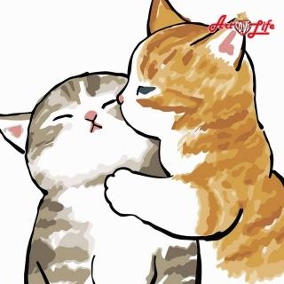 【ArtLife 藝術生活】DA3474 濃情密意 20*20CM(數字油畫 DIY DIY數字油畫 交換禮物 畫畫玩具)