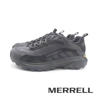 【MERRELL】男 MOAB SPEED 2 GORE-TEX 抗撕裂防水登山止滑健行鞋 男鞋(黑色)