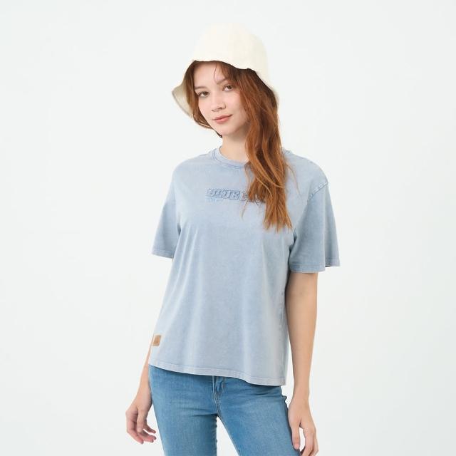 【GIORDANO 佐丹奴】女裝水洗短袖上衣 Blue Classics系列(70 低調藍)