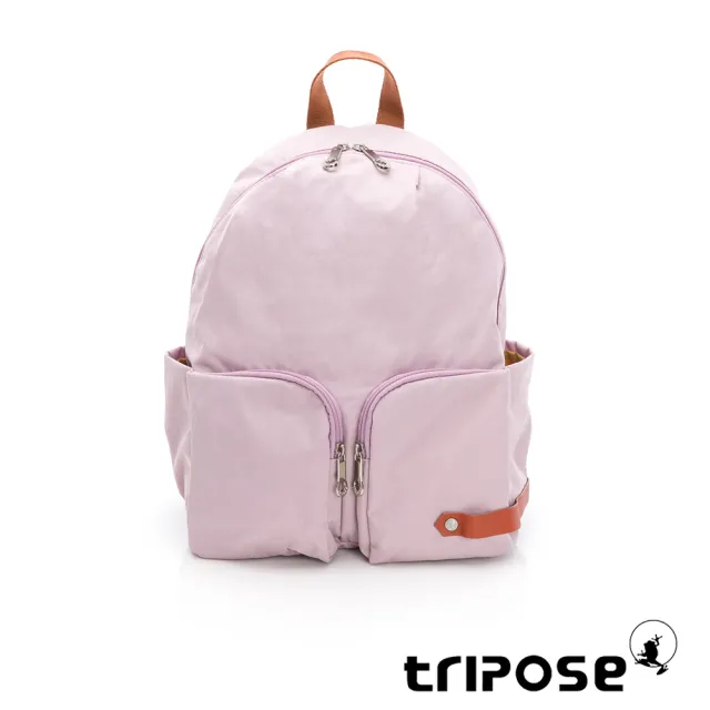 【tripose】CUBI微皺尼龍輕量後背包-大(手毬紫)