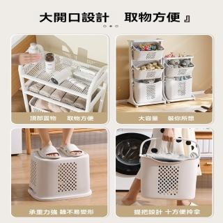 【星優】家用髒衣簍收納筐衛生間置物架 預售12工作天(滑輪設計 長43*寬33*高172)
