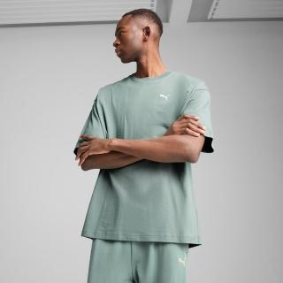【PUMA】短袖上衣 男 寬鬆版型 歐規 ESS 綠 62964630