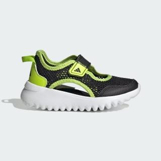 【adidas 愛迪達】運動鞋 童鞋 中童 大童 魔鬼氈 SUMMERFLEX C 黑綠 IH8728