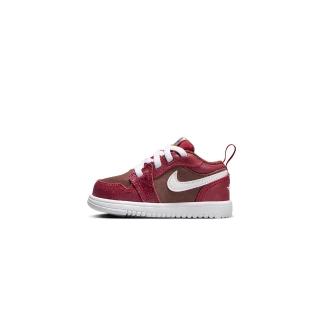【NIKE 耐吉】Jordan 1 Low ALT SE 小童 紅棕色 魔鬼氈 AJ1 喬丹 學步 休閒鞋 HF3203-200