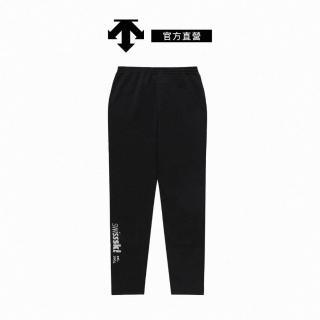 【DESCENTE】迪桑特 彈性 訓練庫 抓絨 男士 運動長褲(黑色)