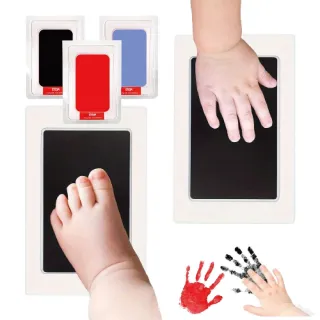 【WARM DAY LIFE】單入組 不沾手足印台 寵物 寶寶 免沖洗 無毒 印台(手印腳印 新生兒印 拓印)