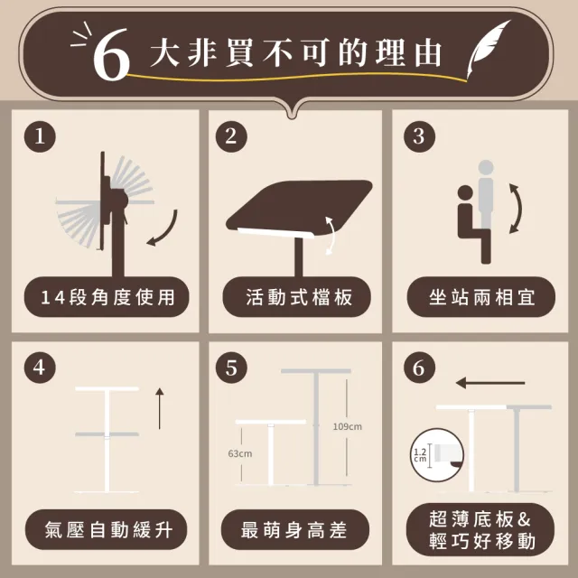 【aka】多段翻折坐站升降桌 60x40cm(坐站兩用/邊桌/電腦桌/書桌/工作桌/辦公桌)