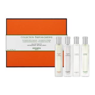 【Hermes 愛馬仕】花園系列小香禮盒 15ml*4(國際航空版.希瑟花園+潟湖花園+李先生花園+尼羅河花園)