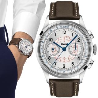 【TISSOT 天梭 官方授權】TELEMETER 1938 復刻經典 機械計時腕錶 禮物 推薦(T1424621603200)