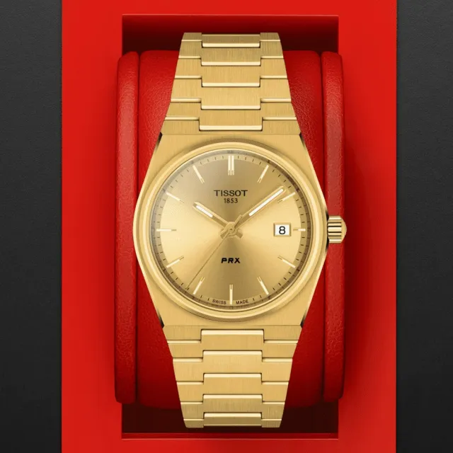 【TISSOT 天梭】PRX系列 1970年代復刻 時尚腕錶 618 週年慶 畢業禮物 (T1372103302100) - momo購物網 ...