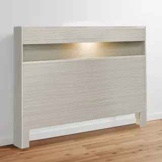 【ASSARI】日系無印風機能型插座床頭片(雙大6尺)