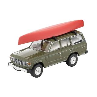 【TOMICA】TOMYTEC LV-V279e TOYOTA LAND CRUISER 60 Olive with Canoe/F(模型車)