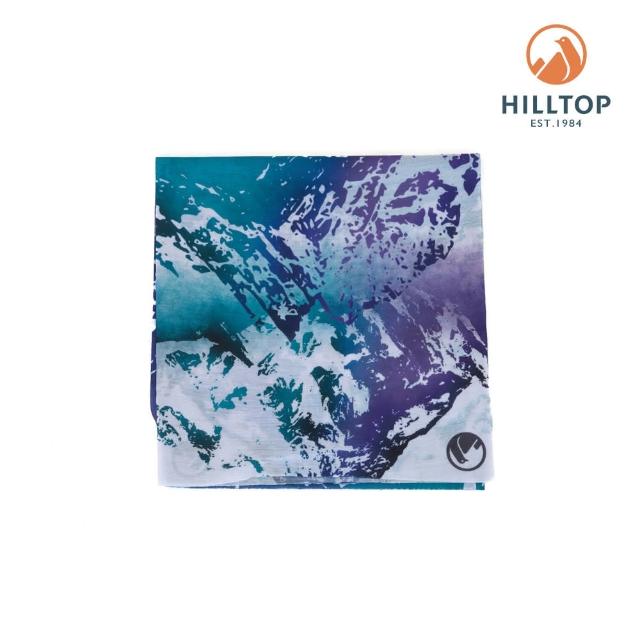 【Hilltop 山頂鳥】PRIMALOFT Polygiene抗菌吸濕快乾高度透氣頭巾 藍.海浪｜PP99XX70ECEZ