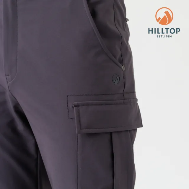 【Hilltop 山頂鳥】抗UV吸濕快乾彈性長褲 男款 黑｜PS07XMG7ECA0