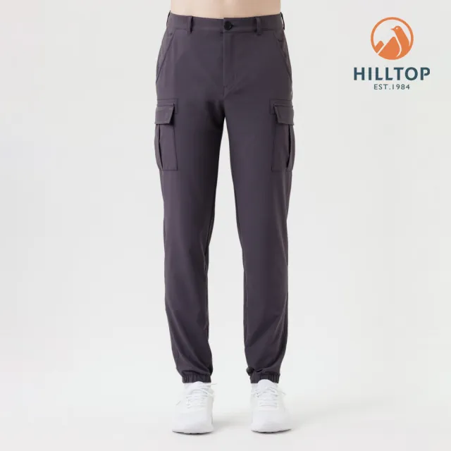 【Hilltop 山頂鳥】抗UV吸濕快乾彈性長褲 男款 黑｜PS07XMG7ECA0