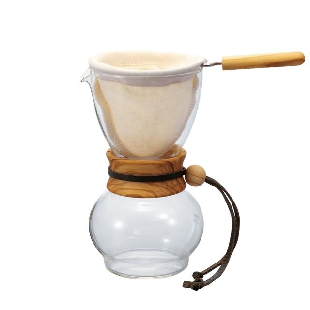 【HARIO】濾布橄欖木手沖咖啡壺480ml 3-4杯(DPW-3-OV)