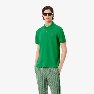 【LACOSTE】男裝-經典版型 L.12.12輕質網眼布短袖Polo衫(綠色)
