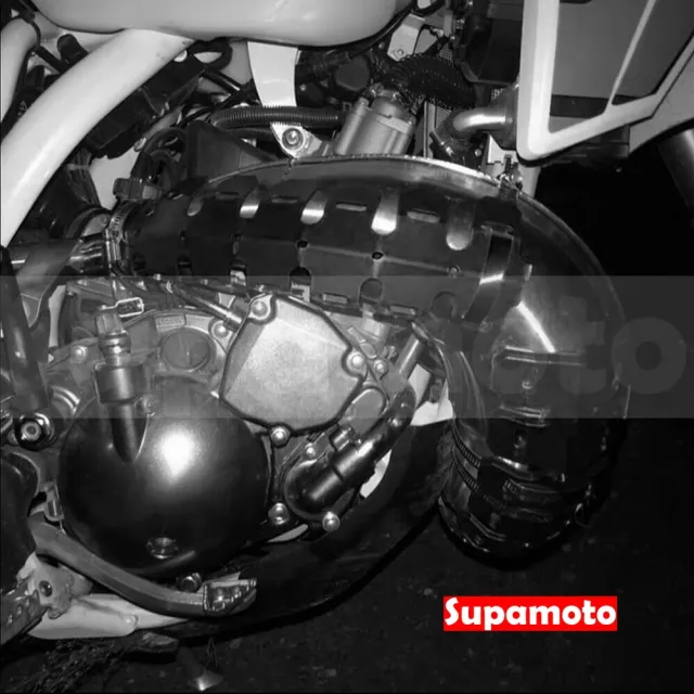 【Supamoto】氣管防燙蓋—長龍骨(鋁合金/越野/護蓋/膨脹室/前段/中段/側繞/通用/改裝/檔車)