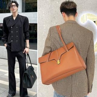 【MoonDy】男生包包 牛皮包包 男士包包 真皮包包 潮牌包包 電腦包 名牌包包 肩揹包 上班包包 大