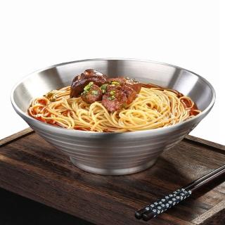 【PUSH!】餐具用品316L不鏽鋼飯碗湯碗泡麵碗防燙拉麵碗大號碗(22CM防燙拉麵碗E209-1)
