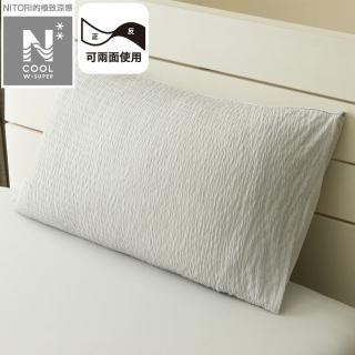 【NITORI 宜得利家居】極致涼感 枕套 N COOL WSP GY 25NC-21 43×63(極致涼感 枕套 套 N COOL)