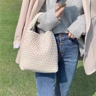 【KT DADA】大容量包包 編織水桶包 包包 編織包 托特包 單肩包 女包 子母包 托特包 大手提托特