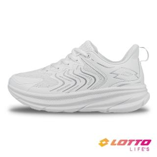 【LOTTO】女 寬楦 MAX 2系列 極厚RUN+避震跑鞋(晶炫白-LT5AWR9509)