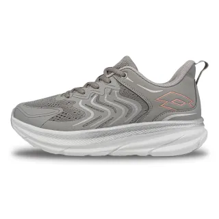 【LOTTO】女 寬楦 MAX 2系列 極厚RUN+避震跑鞋(雲灰/玫瑰金-LT5AWR9508)