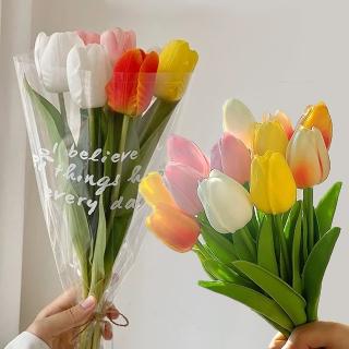 模擬鬱金香花朵9朵送花套(生日 派對 母親節 情人節 求婚告白 七夕 畢業 送禮 小禮物 氣球 居家 佈置)