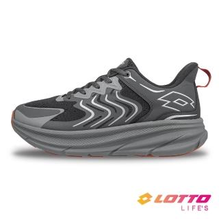 【LOTTO】寬楦 MAX 2系列 極厚RUN+避震跑鞋(岩石灰-LT5AMR9488)