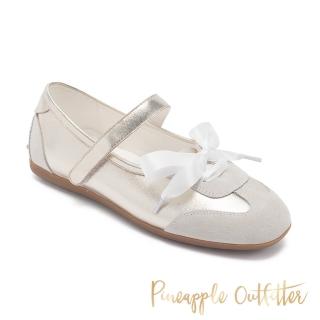 【Pineapple Outfitter】芭蕾感蝴蝶綁帶娃娃鞋 KARRO(金色)