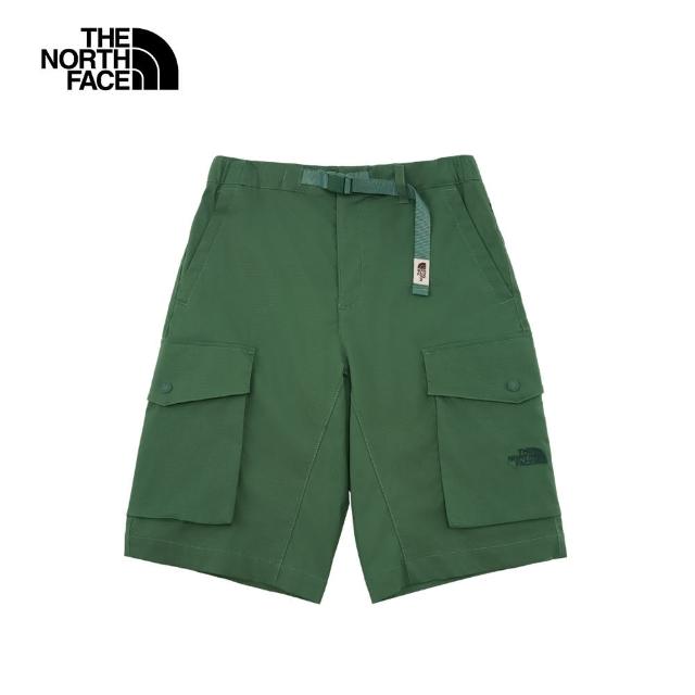 【The North Face 官方旗艦】北面男款綠色DWR防潑水短褲｜8CM5HCH