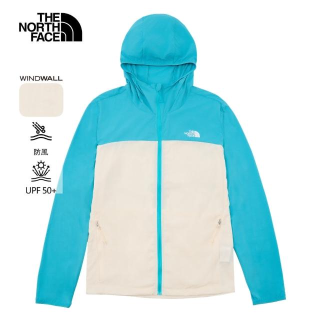 【The North Face 官方旗艦】北面女款藍色UPF防曬防風外套｜8CJZAEB(抗UV/涼感科技)