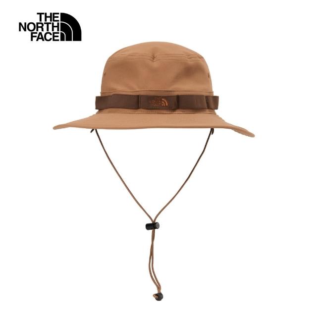 【The North Face 官方旗艦】北面男女款棕色UPF防曬漁夫帽｜5FXF5K2(抗UV)
