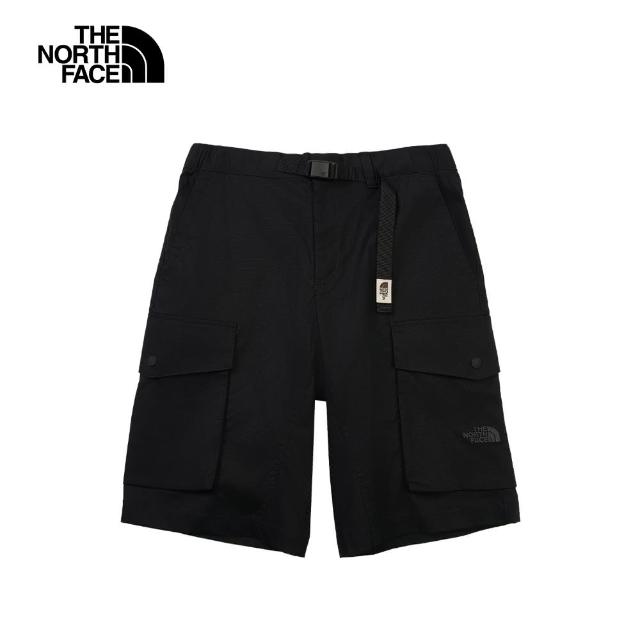 【The North Face 官方旗艦】北面男款黑色DWR防潑水短褲｜8CM5JK3
