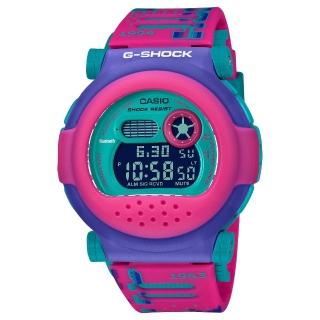 【CASIO 卡西歐】G-SHOCK 鮮豔俏皮玩味變換造型數位藍芽錶-桃紅(G-B001RG-4)