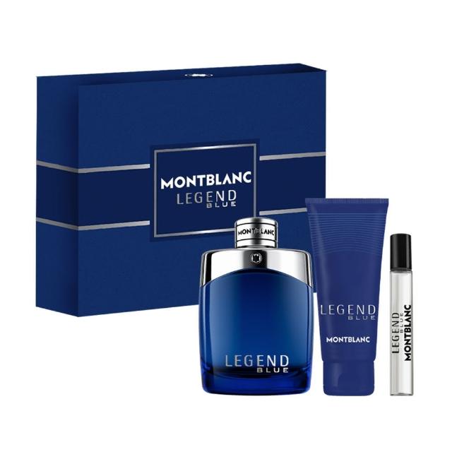 【MONTBLANC 萬寶龍】傳奇紳藍淡香精禮盒(淡香精100ml+7.5ml+沐浴精100ml.專櫃公司貨)