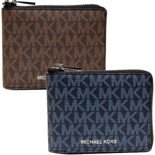 【Michael Kors】MK COOPER對開多卡層拉鍊零錢袋男短夾(多款任選)