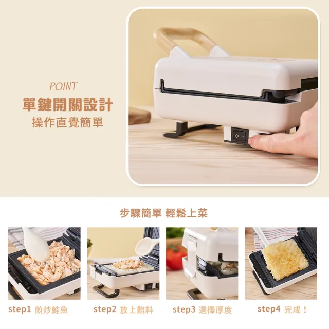 【SNOOPY 史努比】多功能厚壓三明治機(SP-T63E)