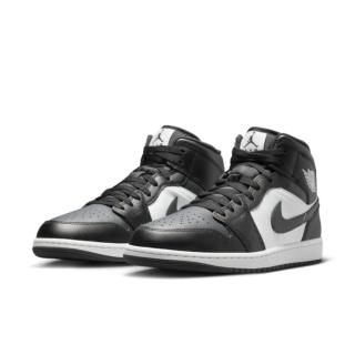 【NIKE 耐吉】休閒鞋 男鞋 運動鞋 AJ1 中筒 喬丹 AIR JORDAN 1 MID 黑白 DQ8426-010