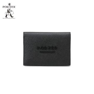【PORTER INTERNATIONAL】細膩韌性DEFINE真皮卡夾(黑)