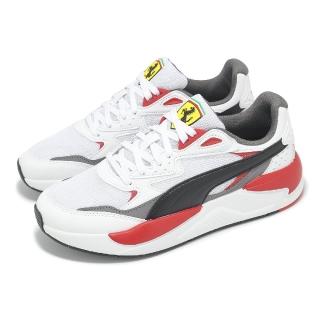 【PUMA】x Ferrari 休閒鞋 X-Ray Speed 男鞋 白 黑 紅 拼接 緩衝 法拉利(307033-02)