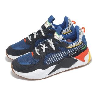 【PUMA】休閒鞋 RS-X Podium 男鞋 藍 拼接 麂皮 膠底 復古(398216-02)