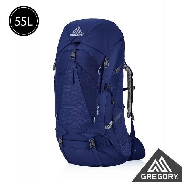 【Gregory官方直營】女 55L AMBER 登山背包 夜景藍(登山包 後背包 多日登山包 水袋夾層  耐用 舒適背負)