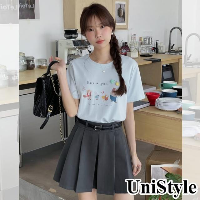 【UniStyle】童趣短袖T恤 韓版立體毛球清新文藝風 女 EAW866B(晴空藍)