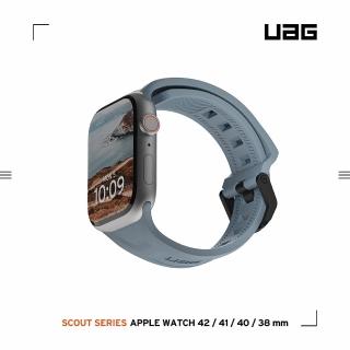 【UAG】Apple Watch 38/40/41/42（S10）mm 潮流矽膠錶帶-天空藍(手錶帶)